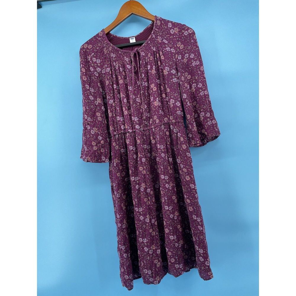 Old Navy Dress Women's Small‎ Boho Floral Cottagecore Peasant Fairy Bell Sleeve